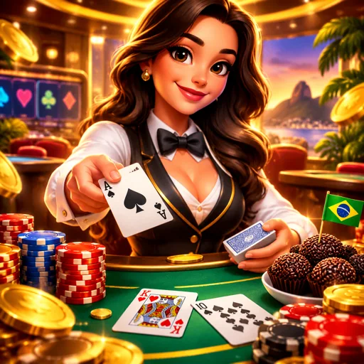 Mesa clássica de blackjack ao vivo com sete lugares ocupados