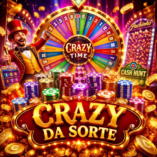 Rodada bônus Coin Flip do Crazy Time, com multiplicadores vermelho e azul nas faces da moeda