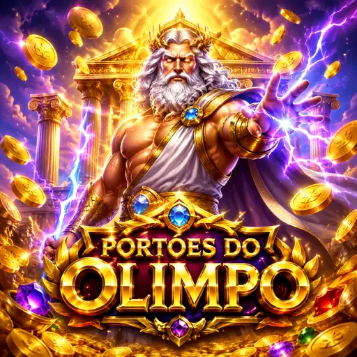 Tela do Gates of Olympus com o Zeus lançando multiplicadores sobre a grade