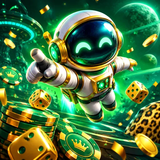 Astronauta do Spaceman flutuando na tela enquanto o multiplicador do crash sobe